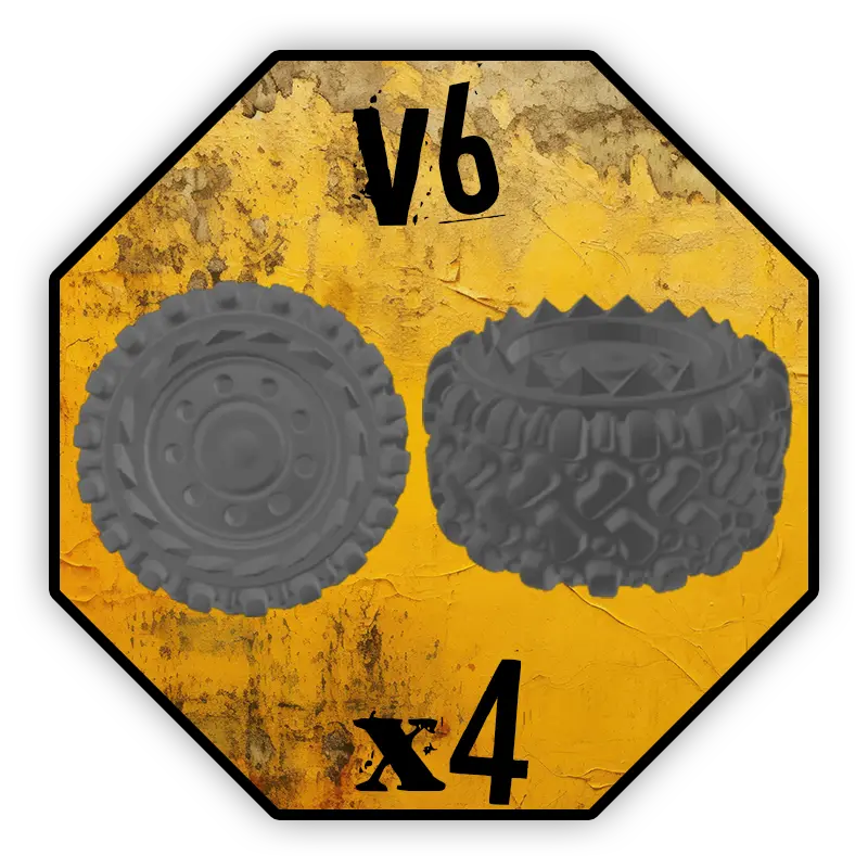 Roues Black Cobra Miniatures - V6 (10mm)