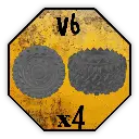 Roues Black Cobra Miniatures - V6