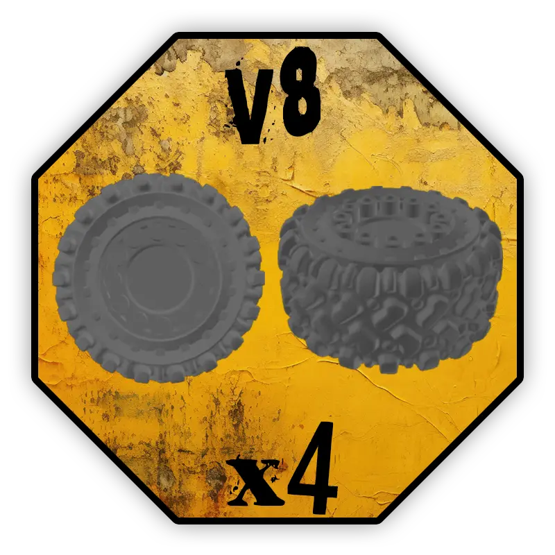 Roues Black Cobra Miniatures - V8