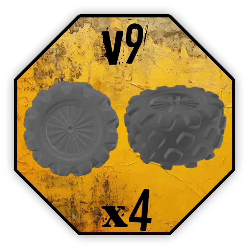 Roues Black Cobra Miniatures - V9 (10mm)