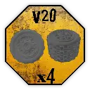 Roues Black Cobra Miniatures - V20