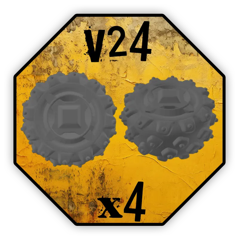 Roues Black Cobra Miniatures - V24 (10mm)