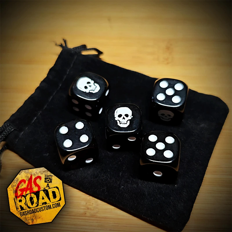 Dés Dark Skull 16mm x5